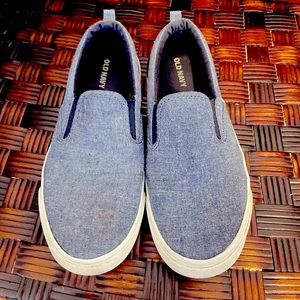 Denim Slip On Sneakers Kids Size 5